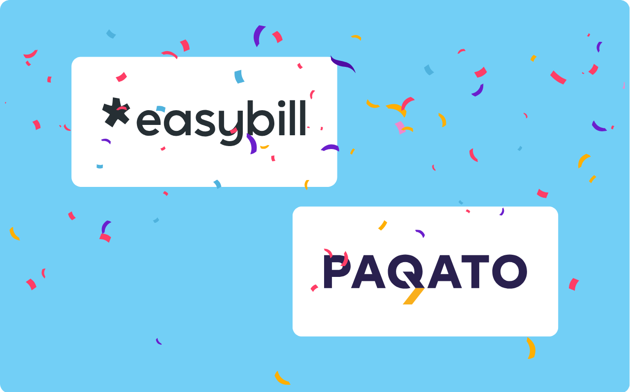 Logos von easybill und PAQATO